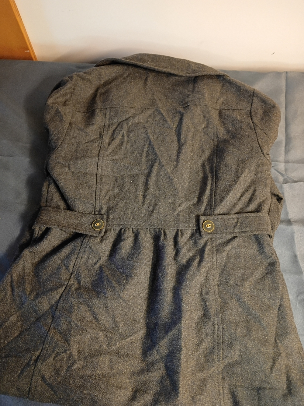 Tabitha Grey Ruffle Wool-Blend Button Front Jacket - Picture 5 of 5